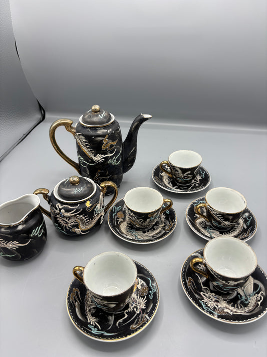 Japanese Dragon ware Moriage Tea Set