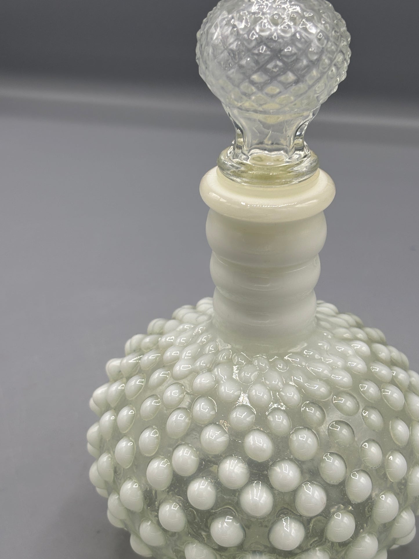 Moonstone Opalescent Hobnail perfume bottle