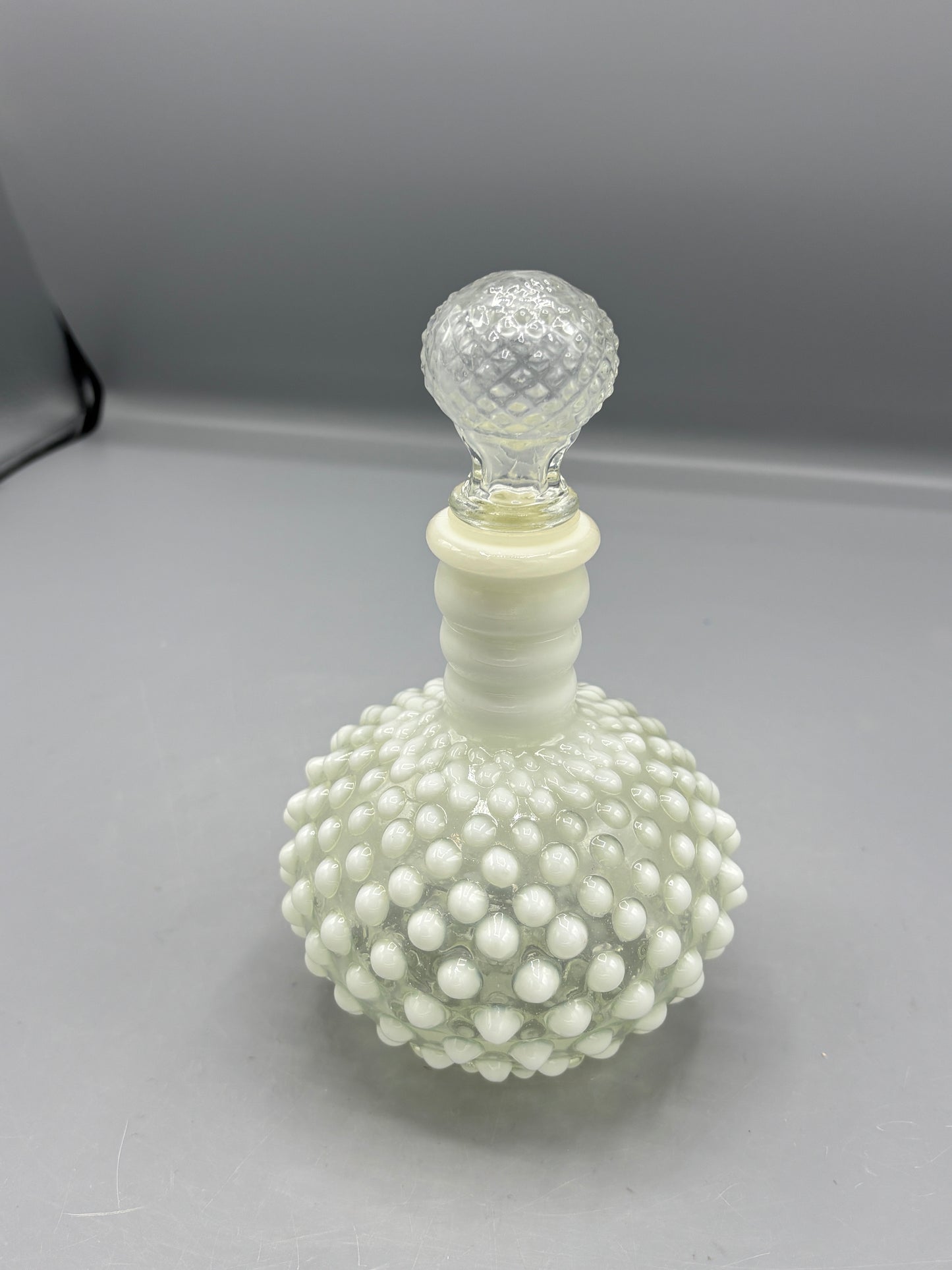 Moonstone Opalescent Hobnail perfume bottle