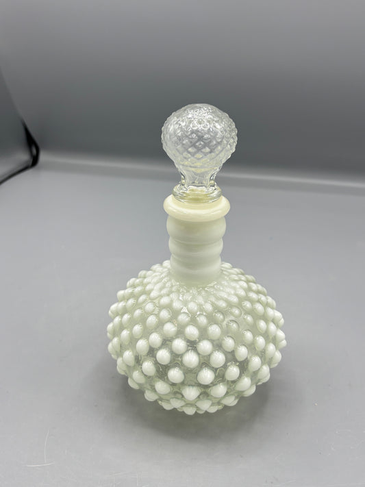 Moonstone Opalescent Hobnail perfume bottle