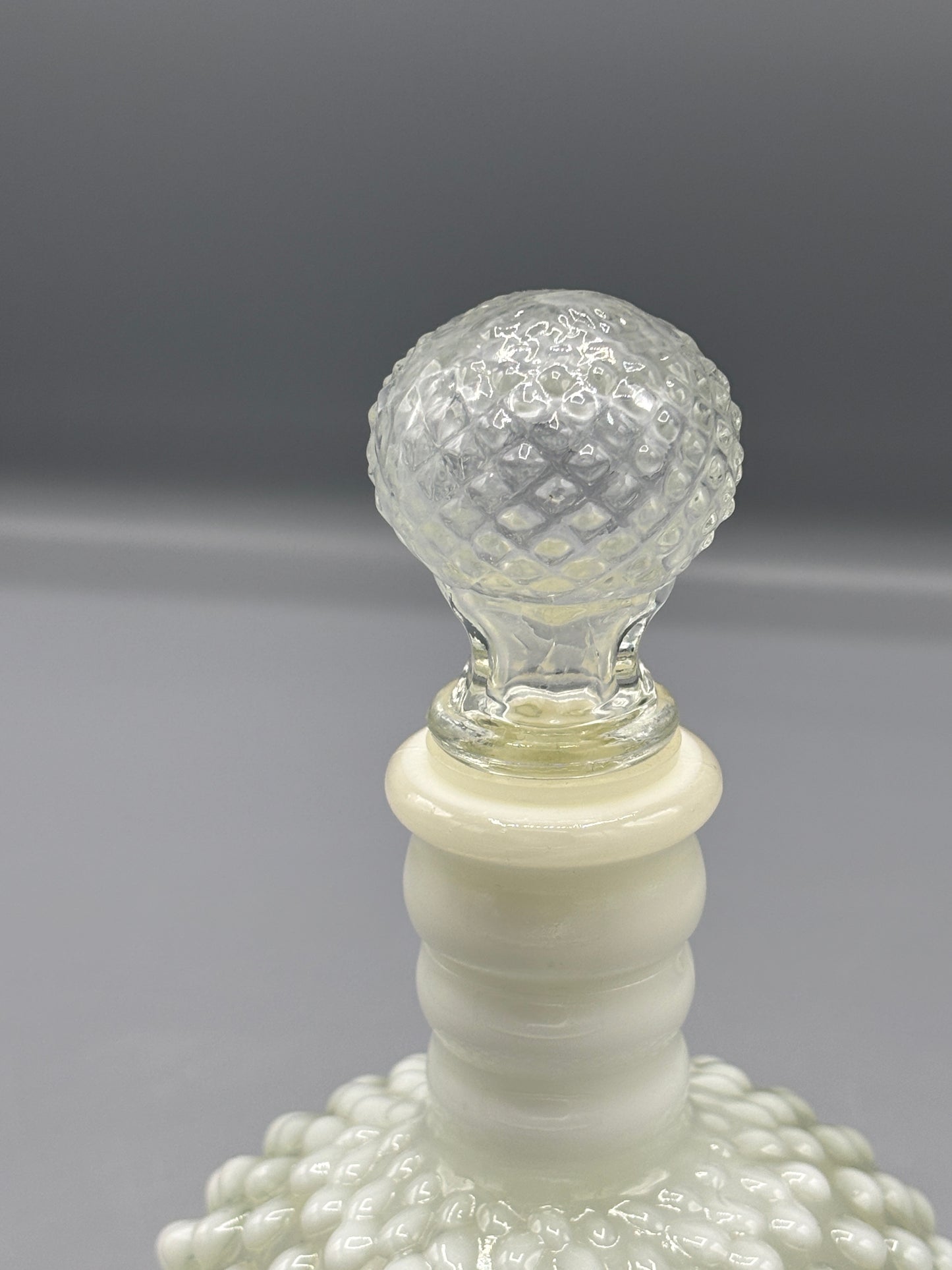 Moonstone Opalescent Hobnail perfume bottle