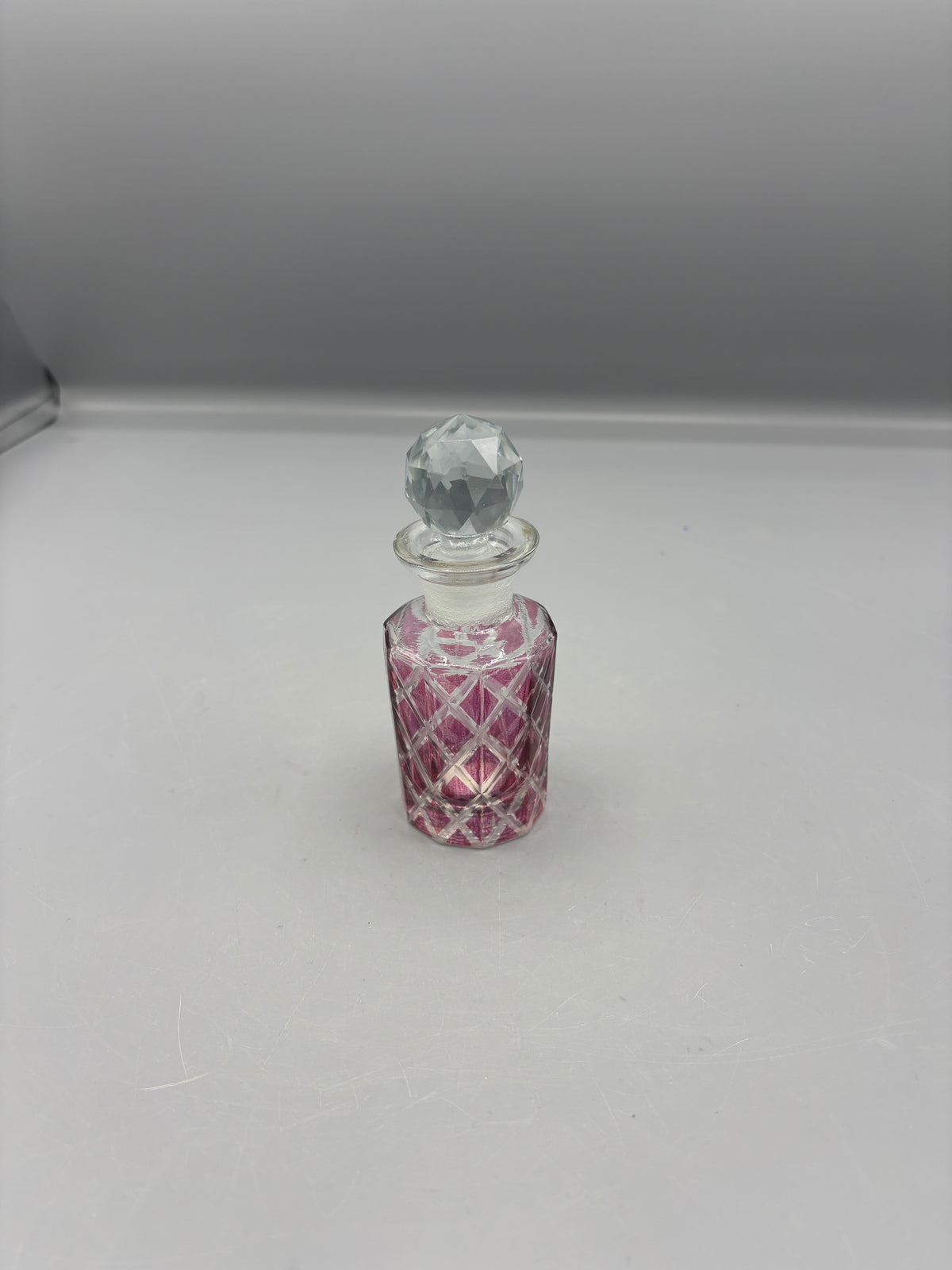 Vintage Twos Company Red glass perfume bottle