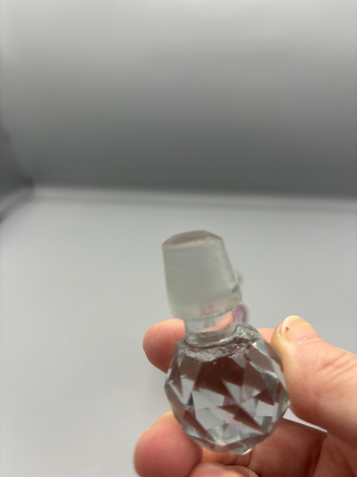 Vintage Twos Company Red glass perfume bottle