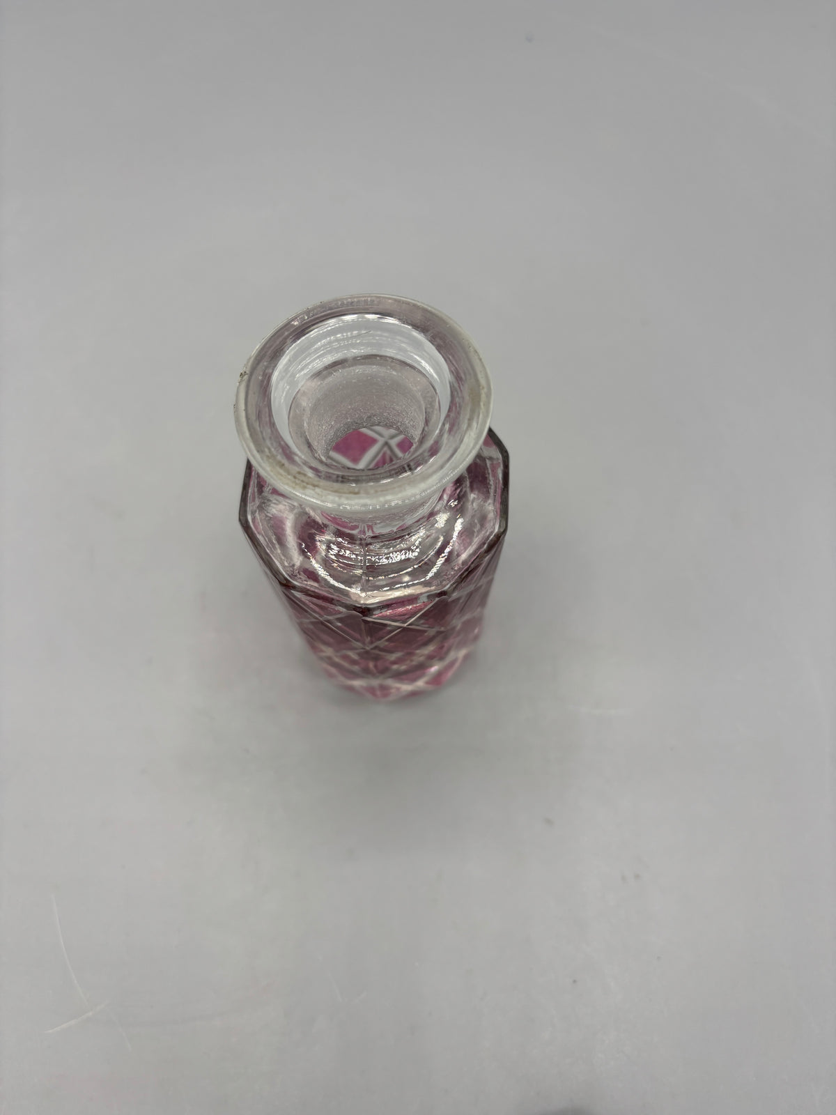 Vintage Twos Company Red glass perfume bottle
