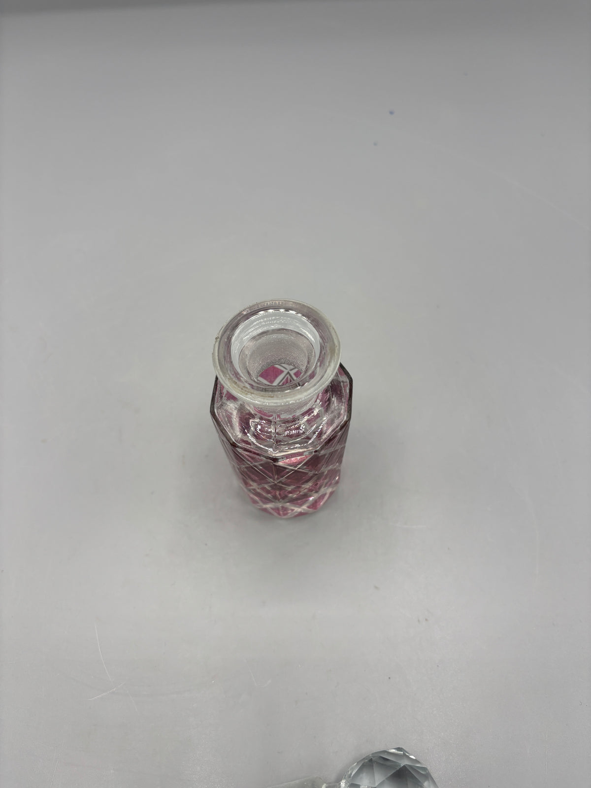 Vintage Twos Company Red glass perfume bottle