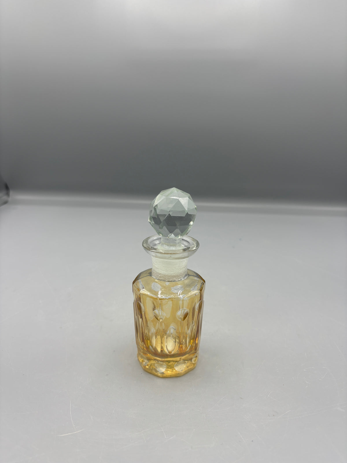 Vintage Twos Company Amber glass perfume bottle
