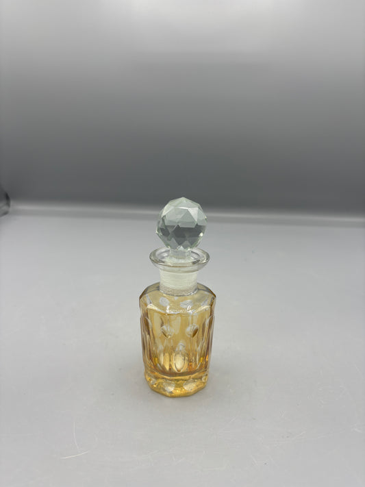 Vintage Twos Company Amber glass perfume bottle