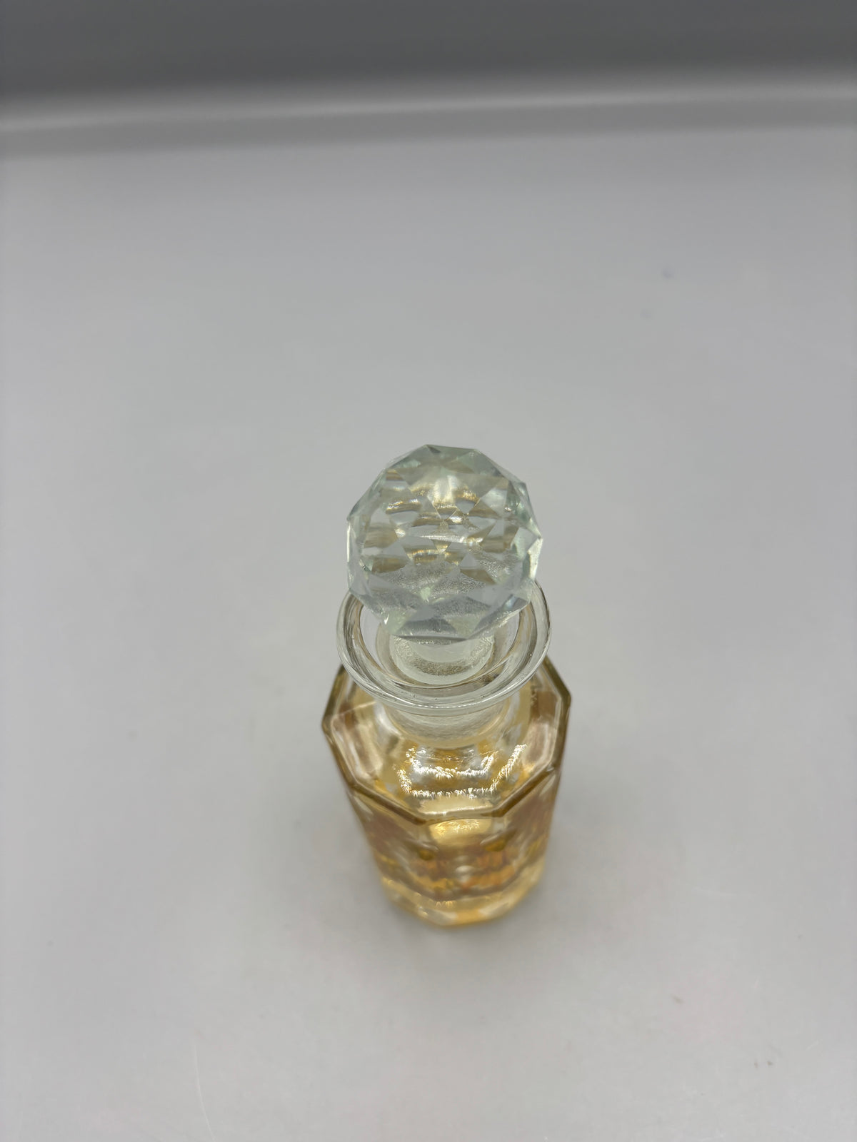 Vintage Twos Company Amber glass perfume bottle