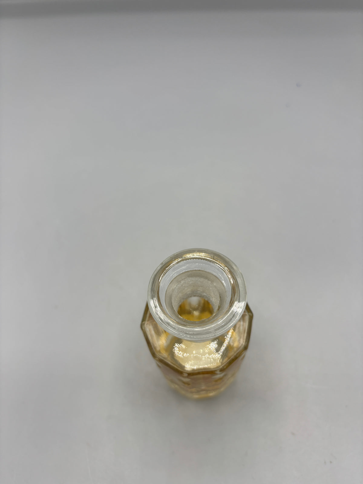 Vintage Twos Company Amber glass perfume bottle