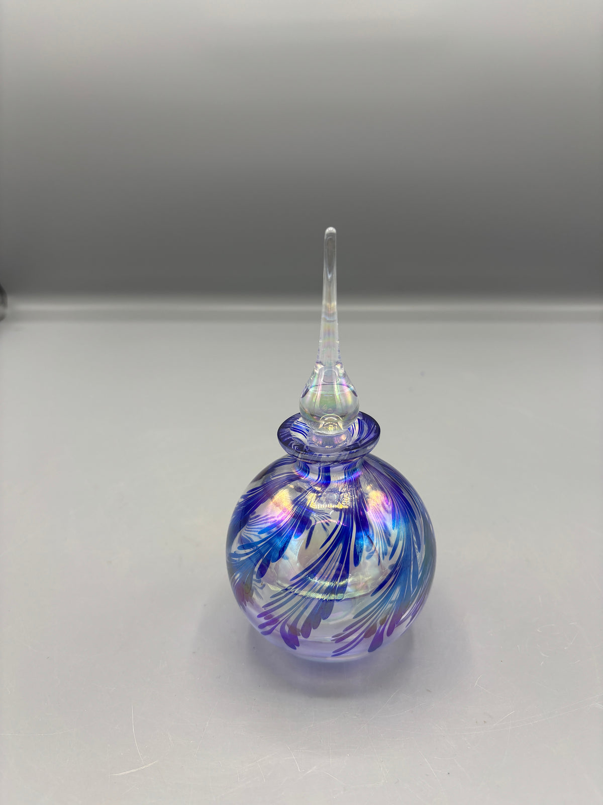 Vintage Iridescent art glass perfume bottle