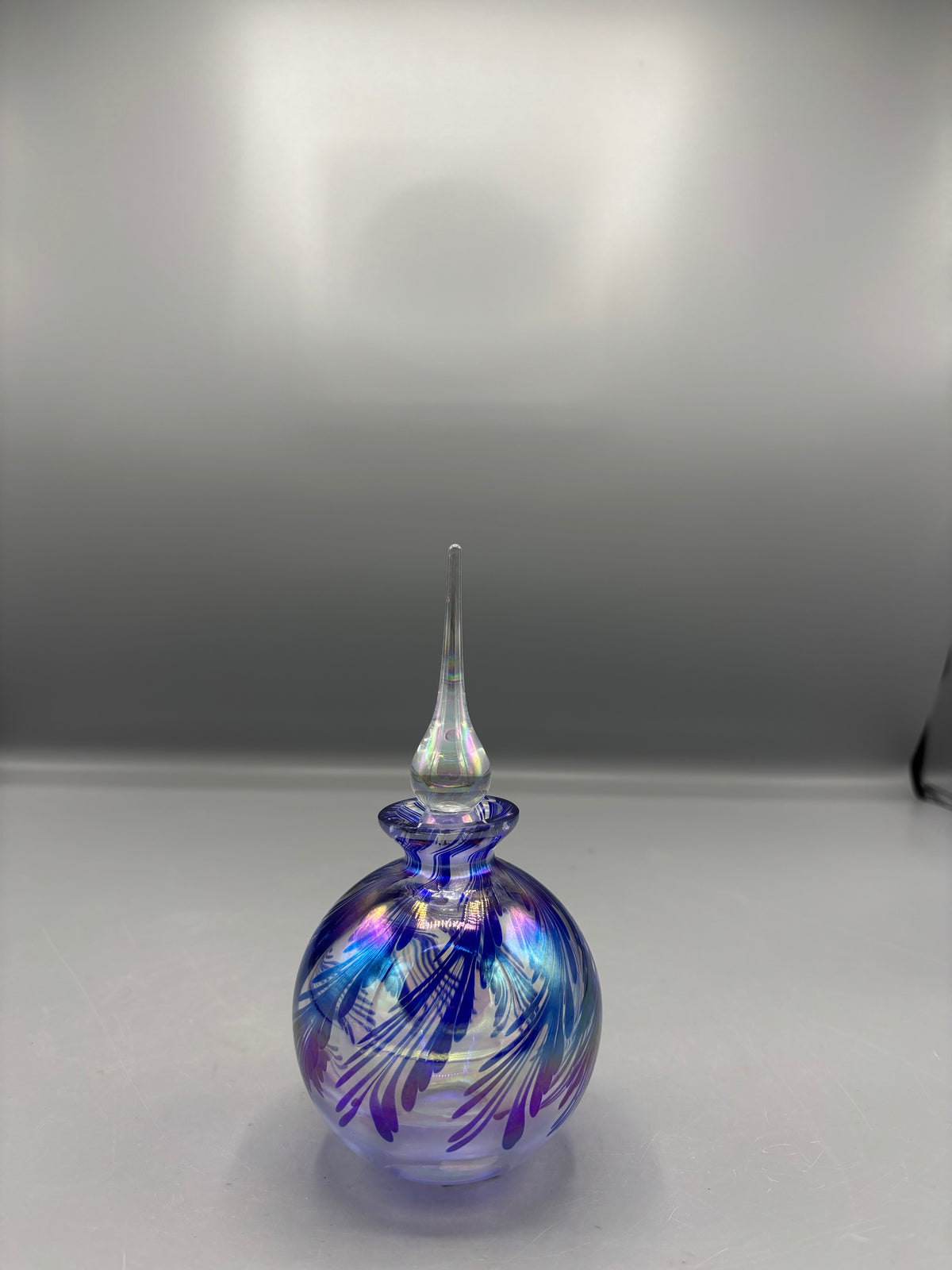 Vintage Iridescent art glass perfume bottle