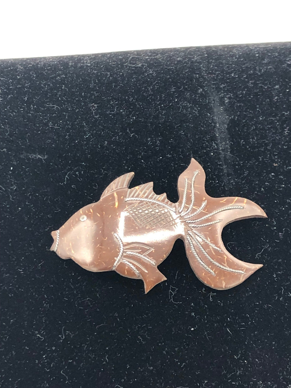 Brown Goldfish Brooch