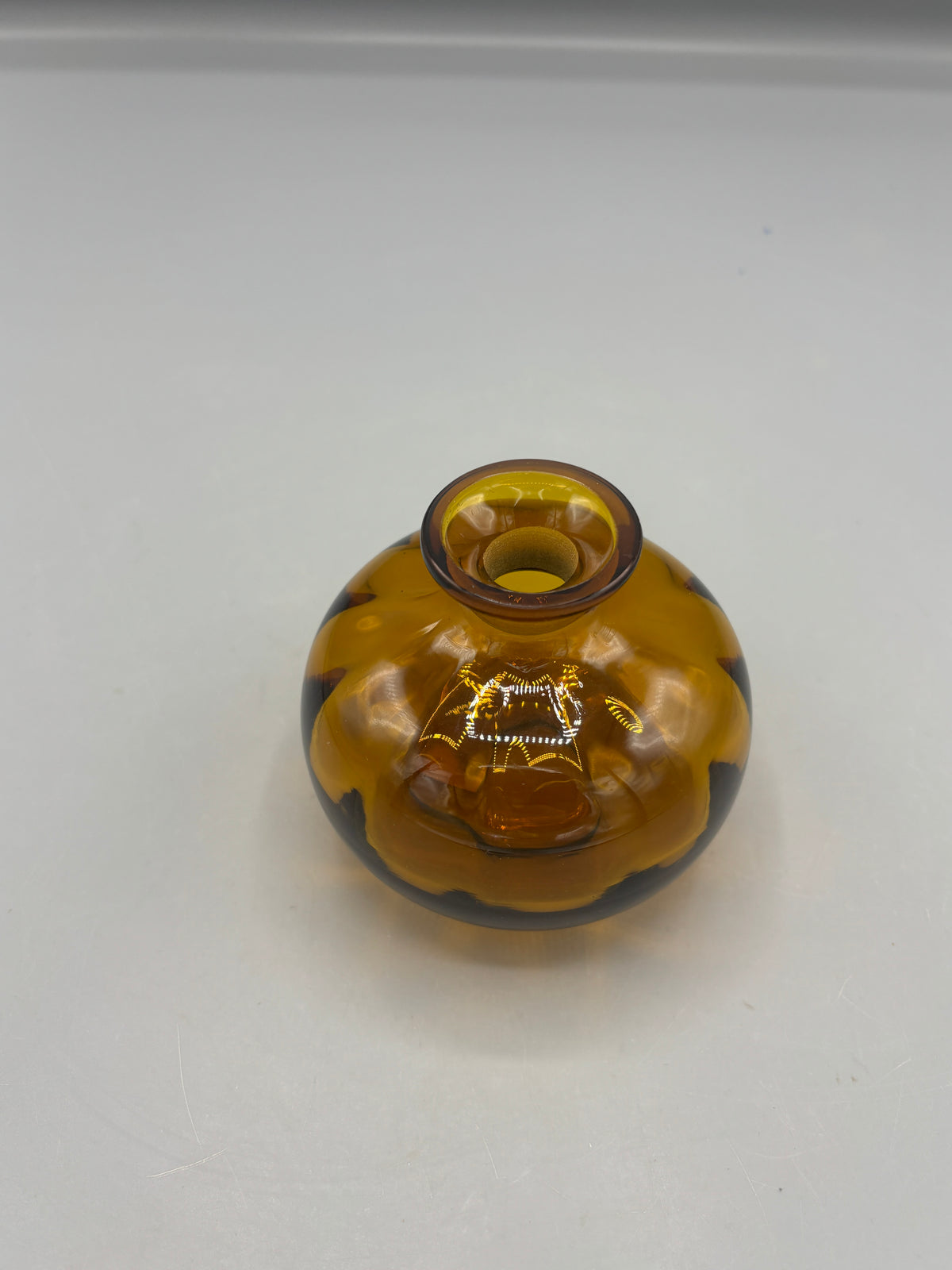 Vintage Amber glass with Twisted stopper