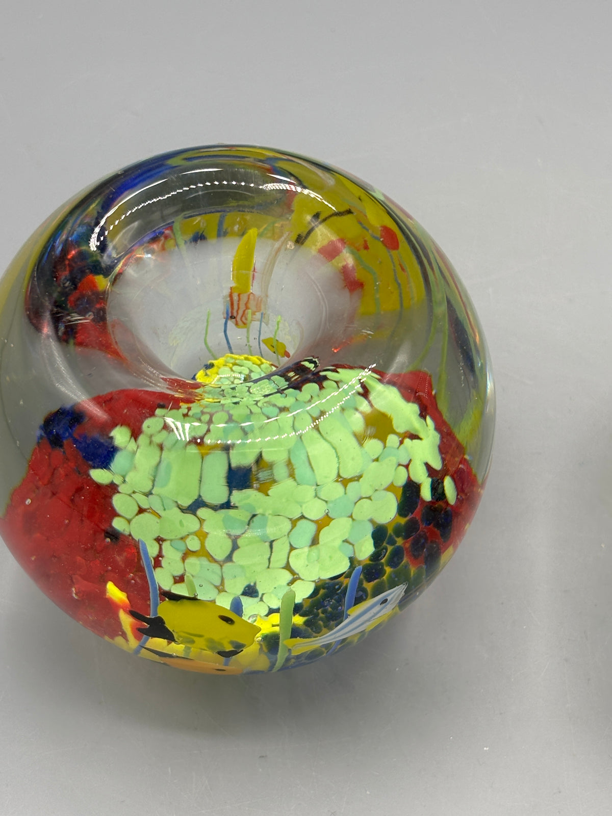 Pair of Hand Blown art glass candle holders