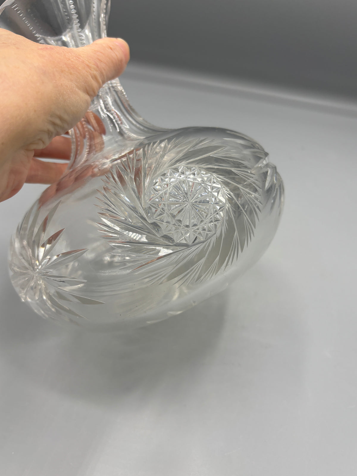 Vintage American brilliant period glass water carafe
