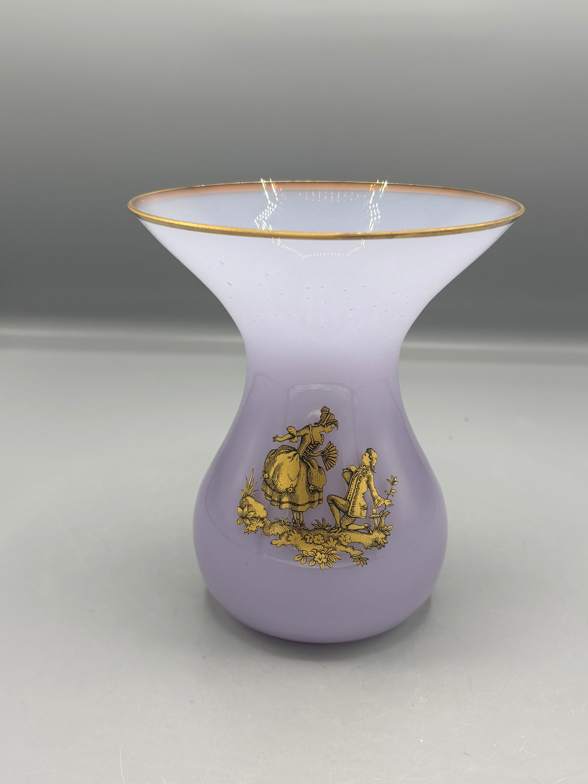 Vintage Venetian opaline glass vase