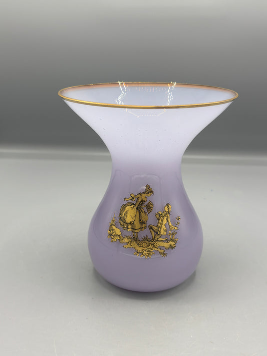 Vintage Venetian opaline glass vase