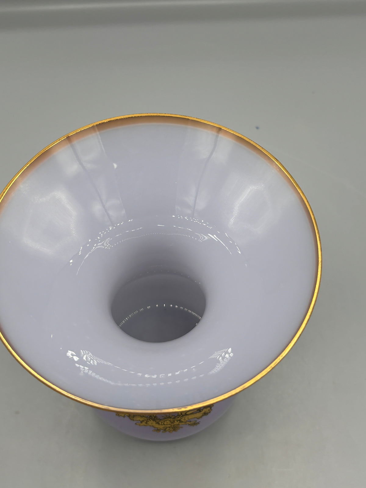 Vintage Venetian opaline glass vase