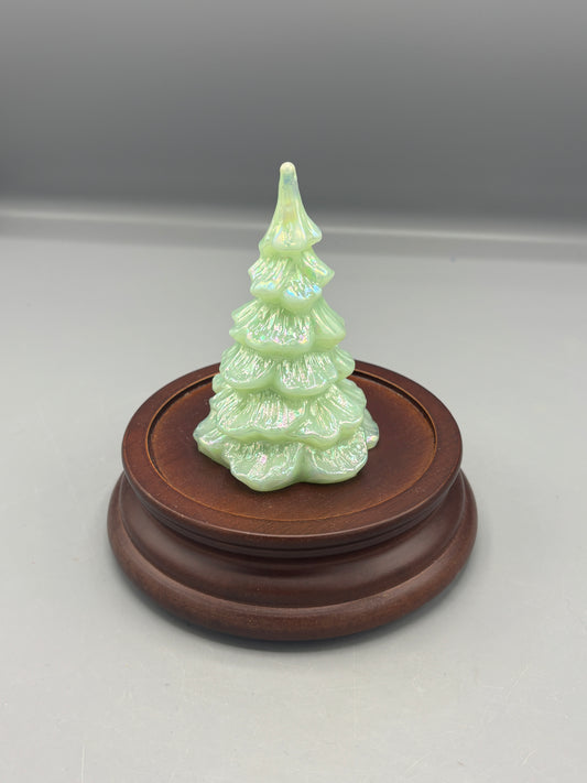 Fenton Mongolian green Christmas tree