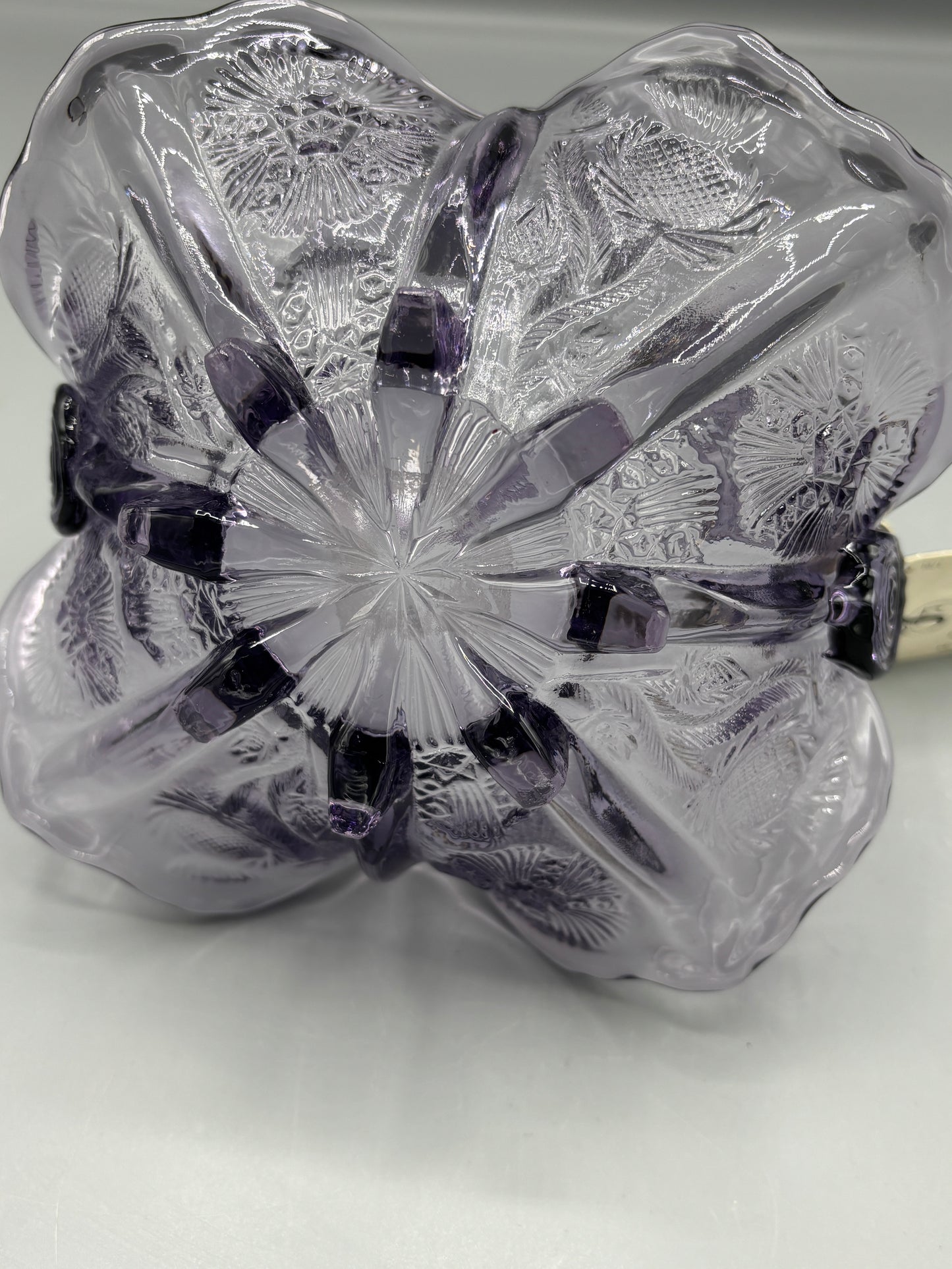 Vintage Fenton 95th Anniversary Thistle pattern basket