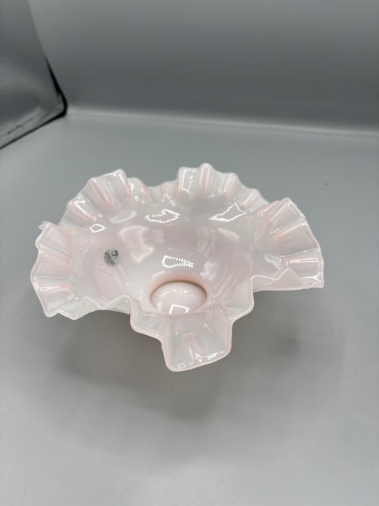Vintage pale pink Fenton bowl
