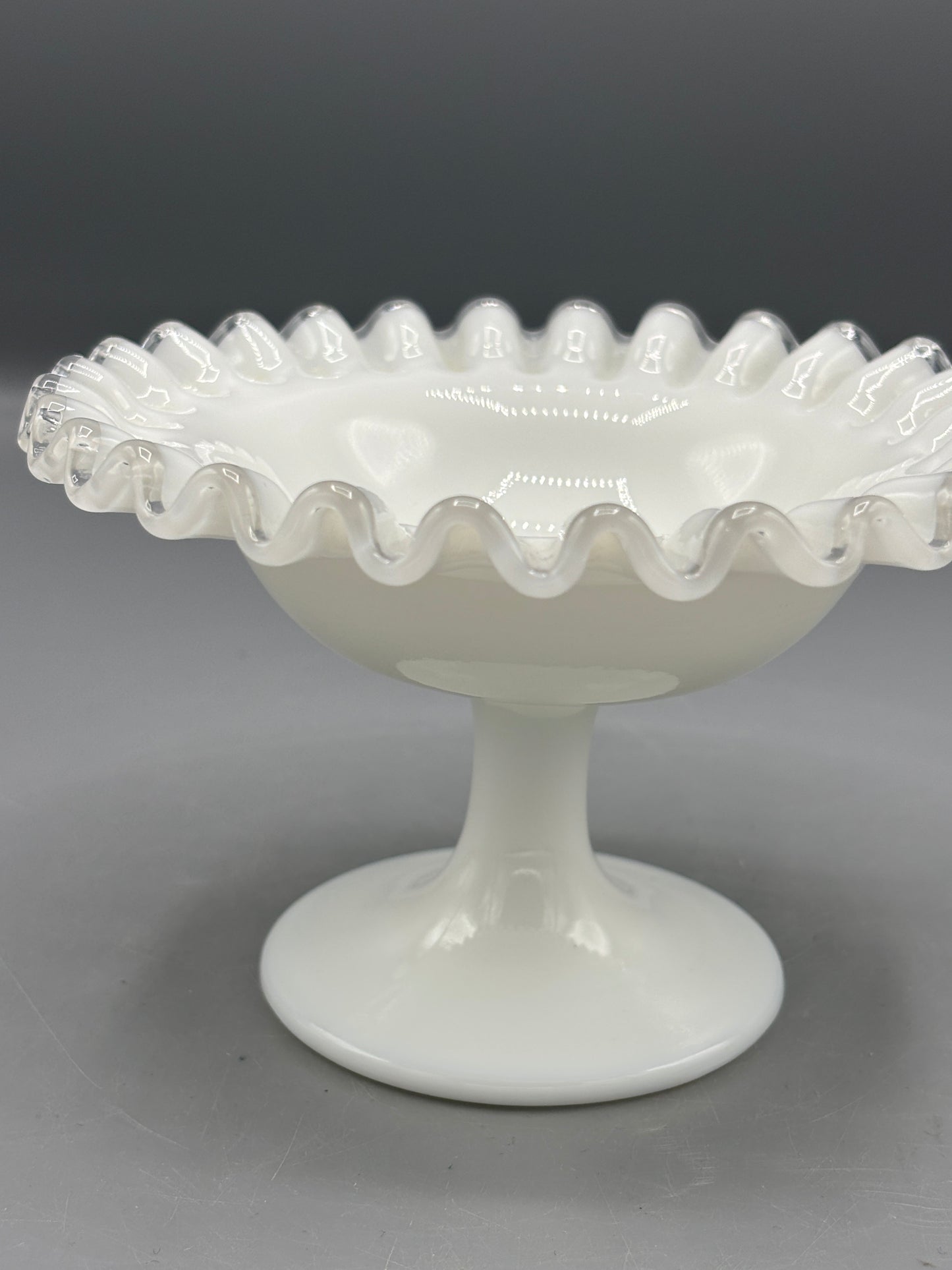 Vintage Fenton silver crest candy dish