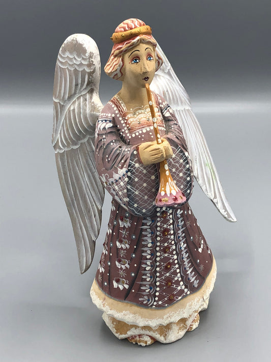 Vintage Russian Wooden Angel