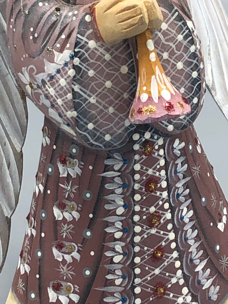 Vintage Russian Wooden Angel