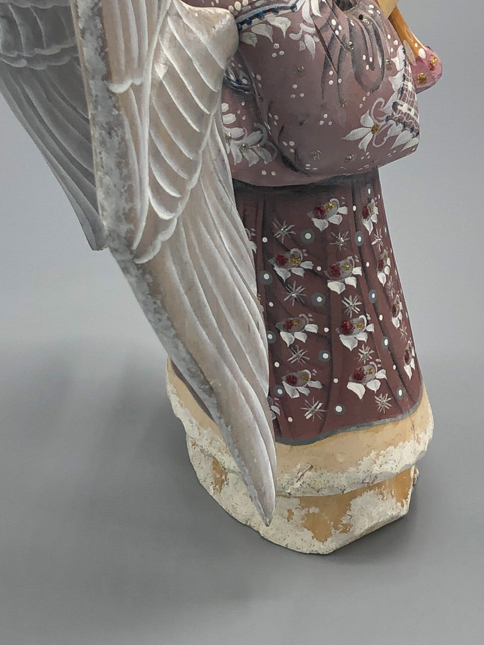 Vintage Russian Wooden Angel