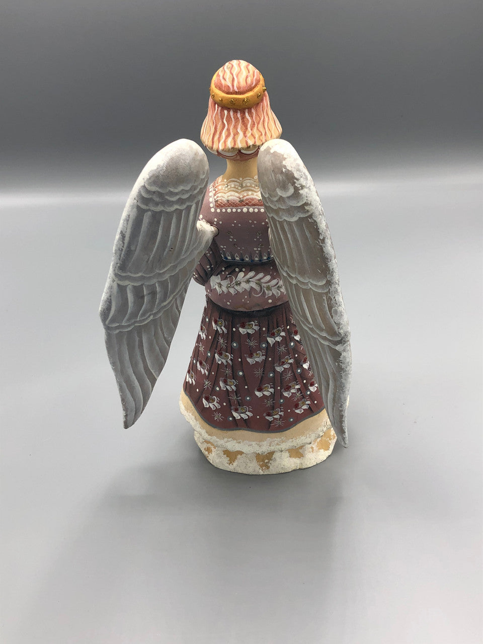Vintage Russian Wooden Angel