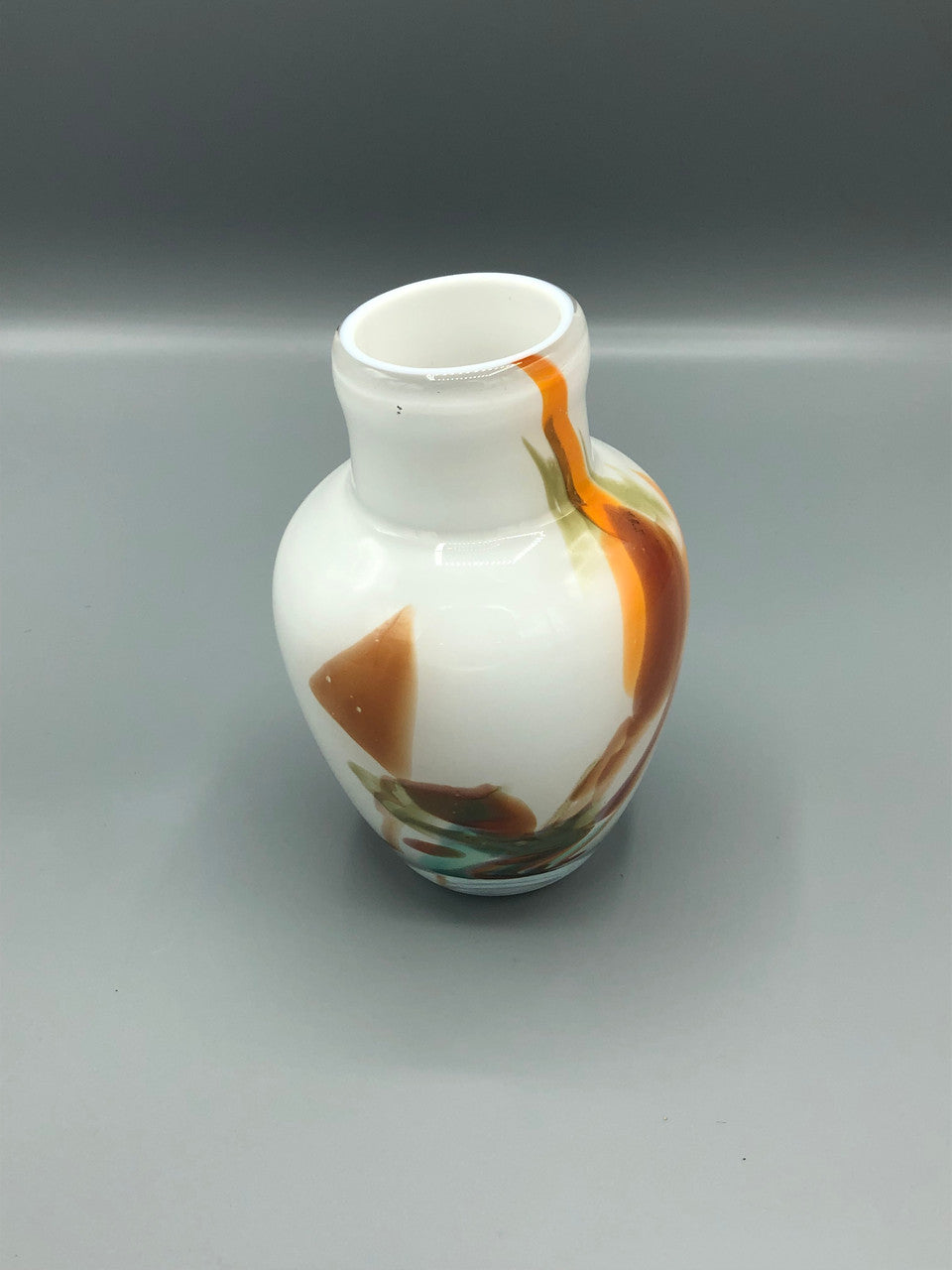 Mid Century Fostoria Hand blown art glass vase