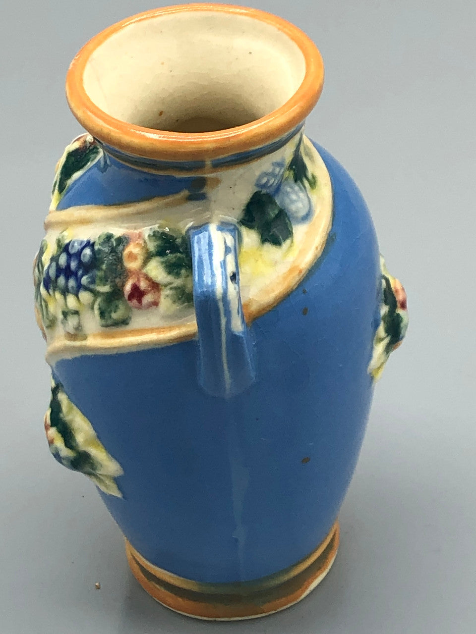 Maruhon Blue Majolica Vase