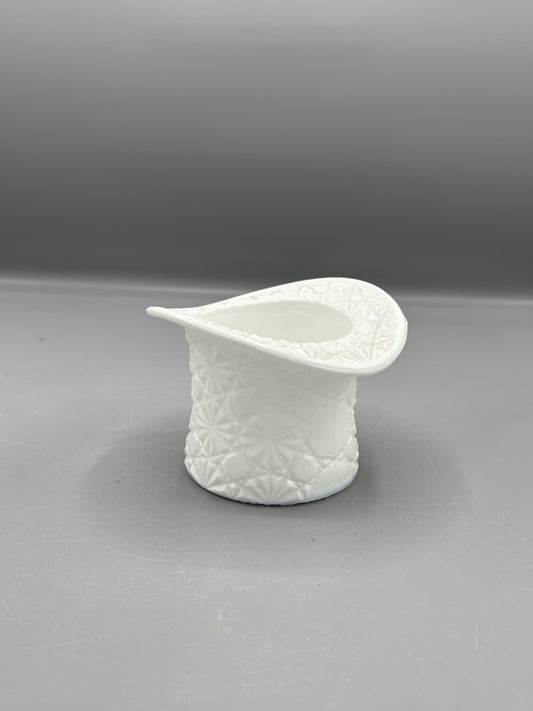 Vintage Fenton milk glass hat