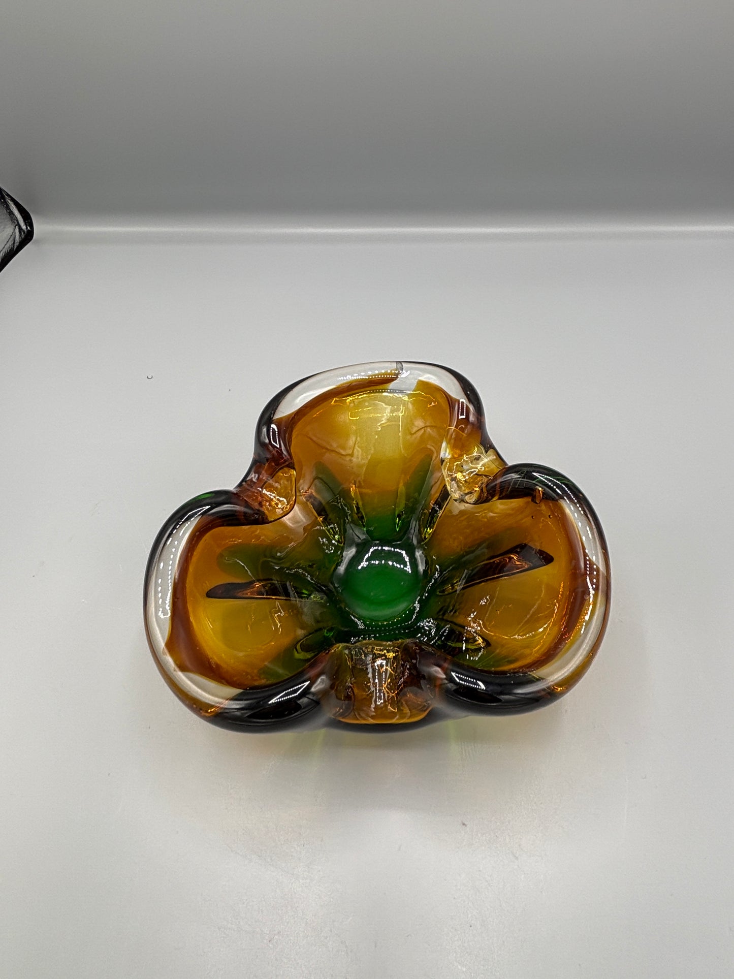 Murano brown glass dish