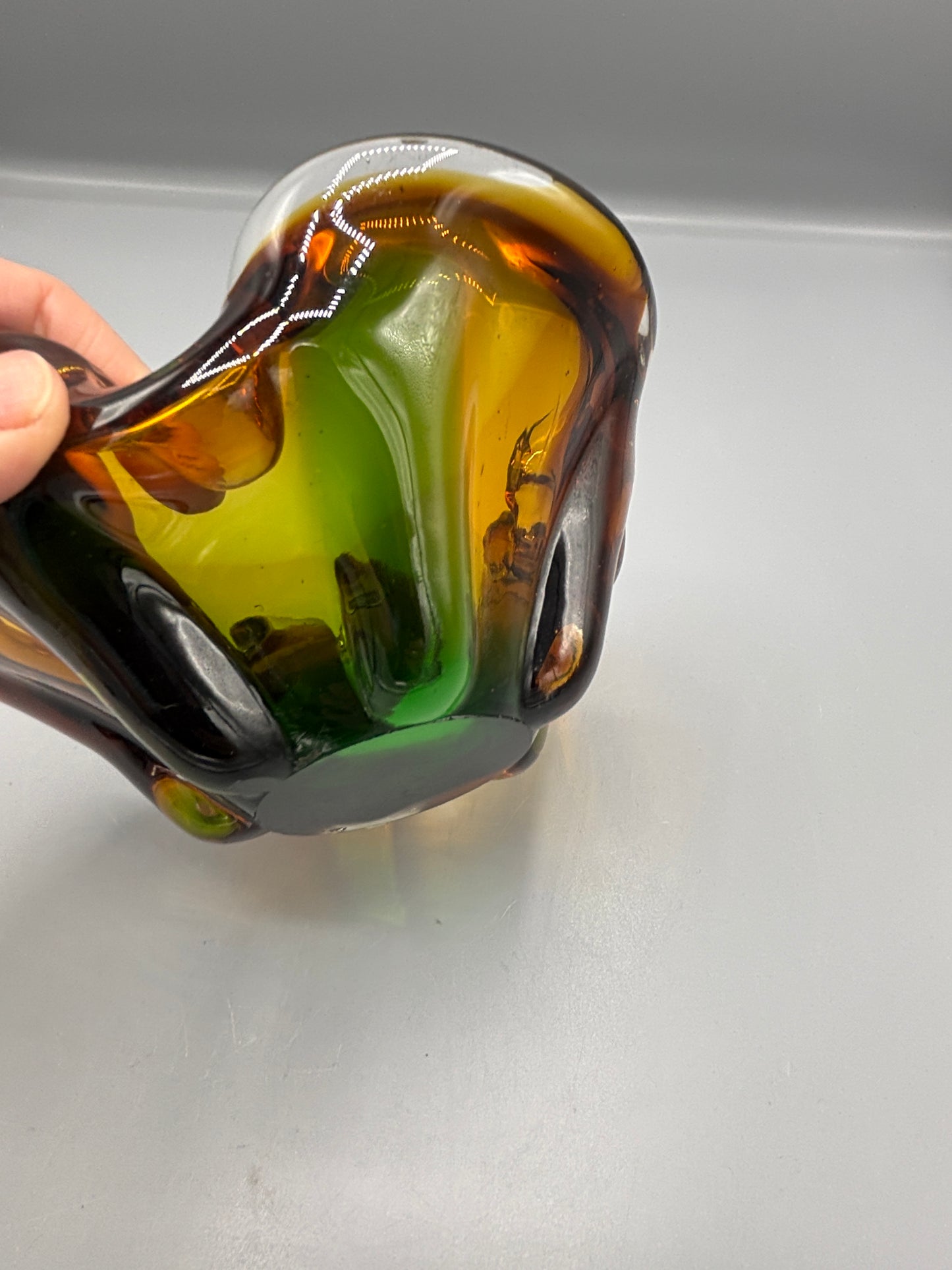 Murano brown glass dish