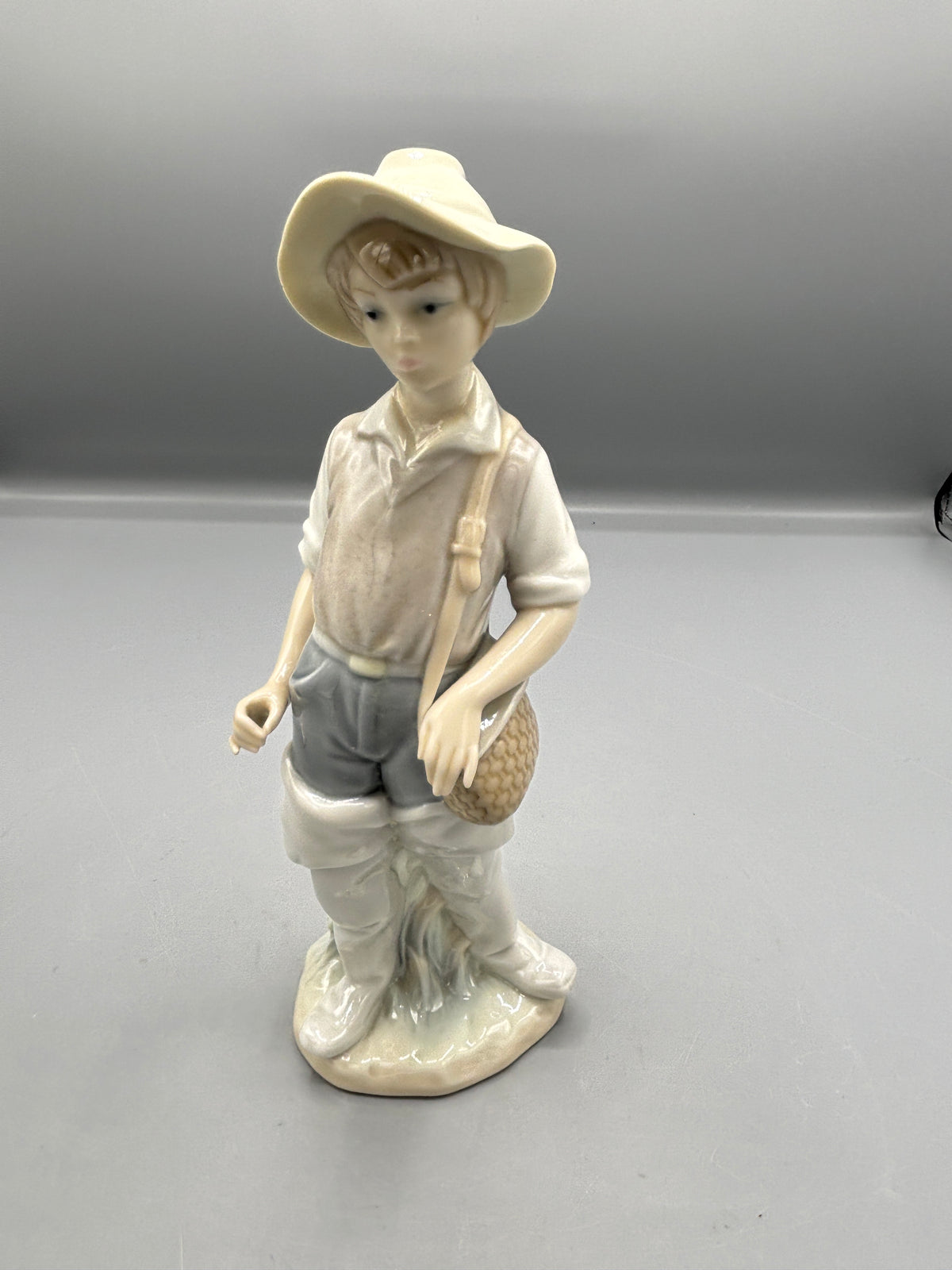 Vintage Lladro Gone Fishing boy figure