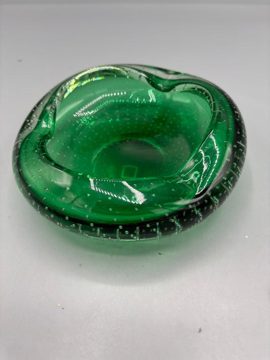 Murano Bubble green glass bowl