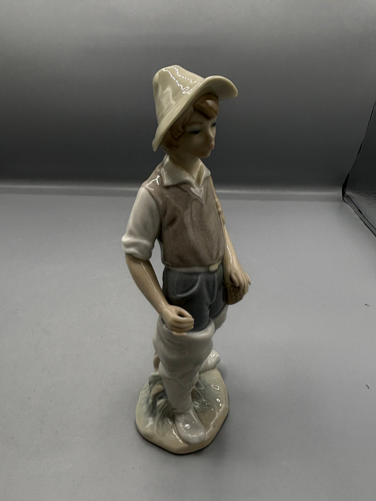 Vintage Lladro Gone Fishing boy figure