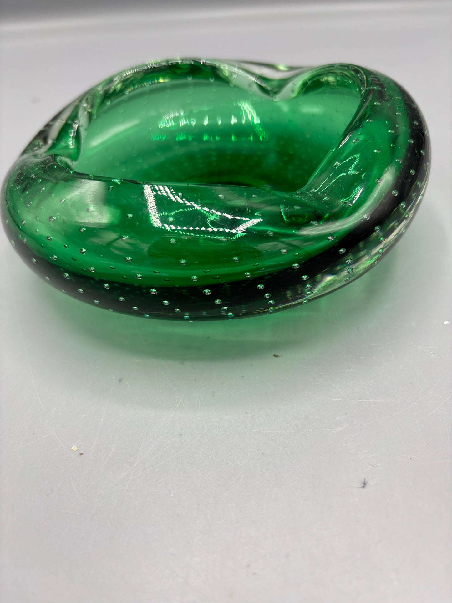 Murano Bubble green glass bowl