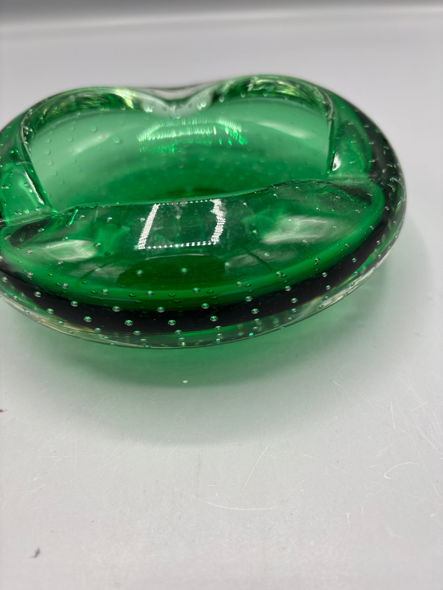 Murano Bubble green glass bowl