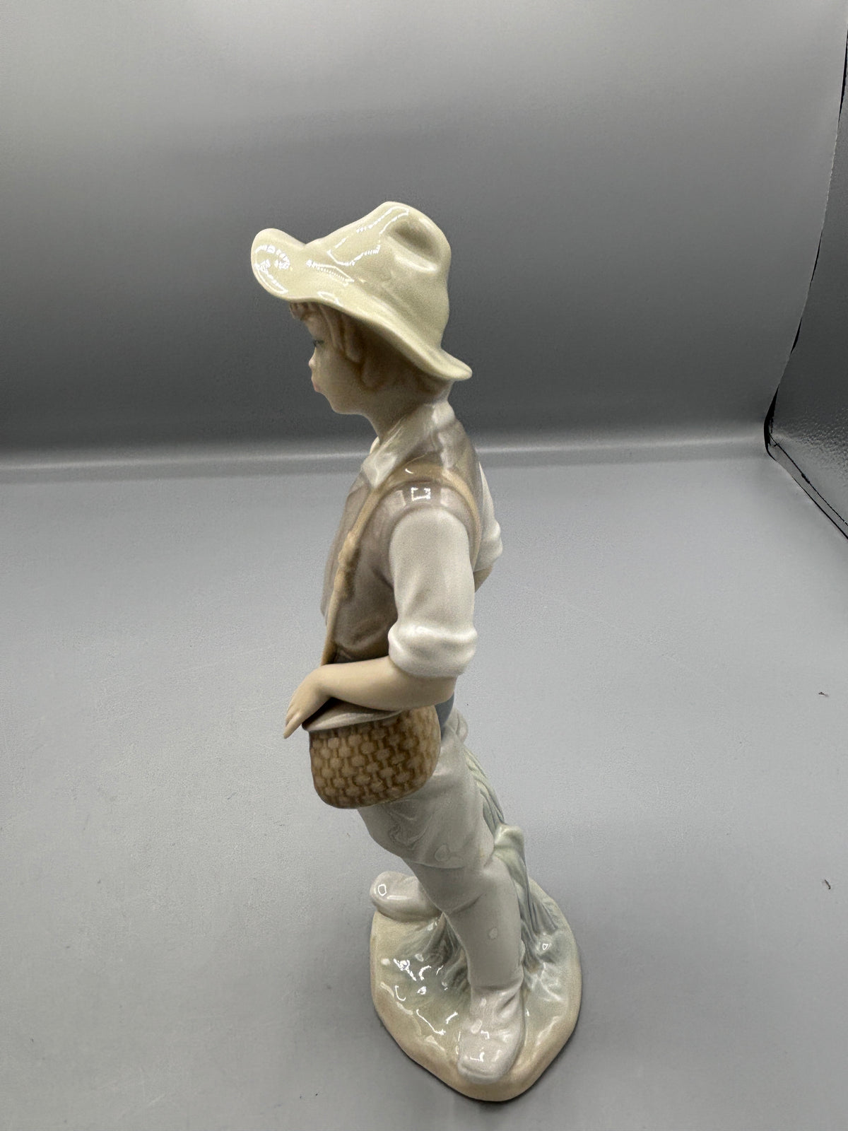 Vintage Lladro Gone Fishing boy figure