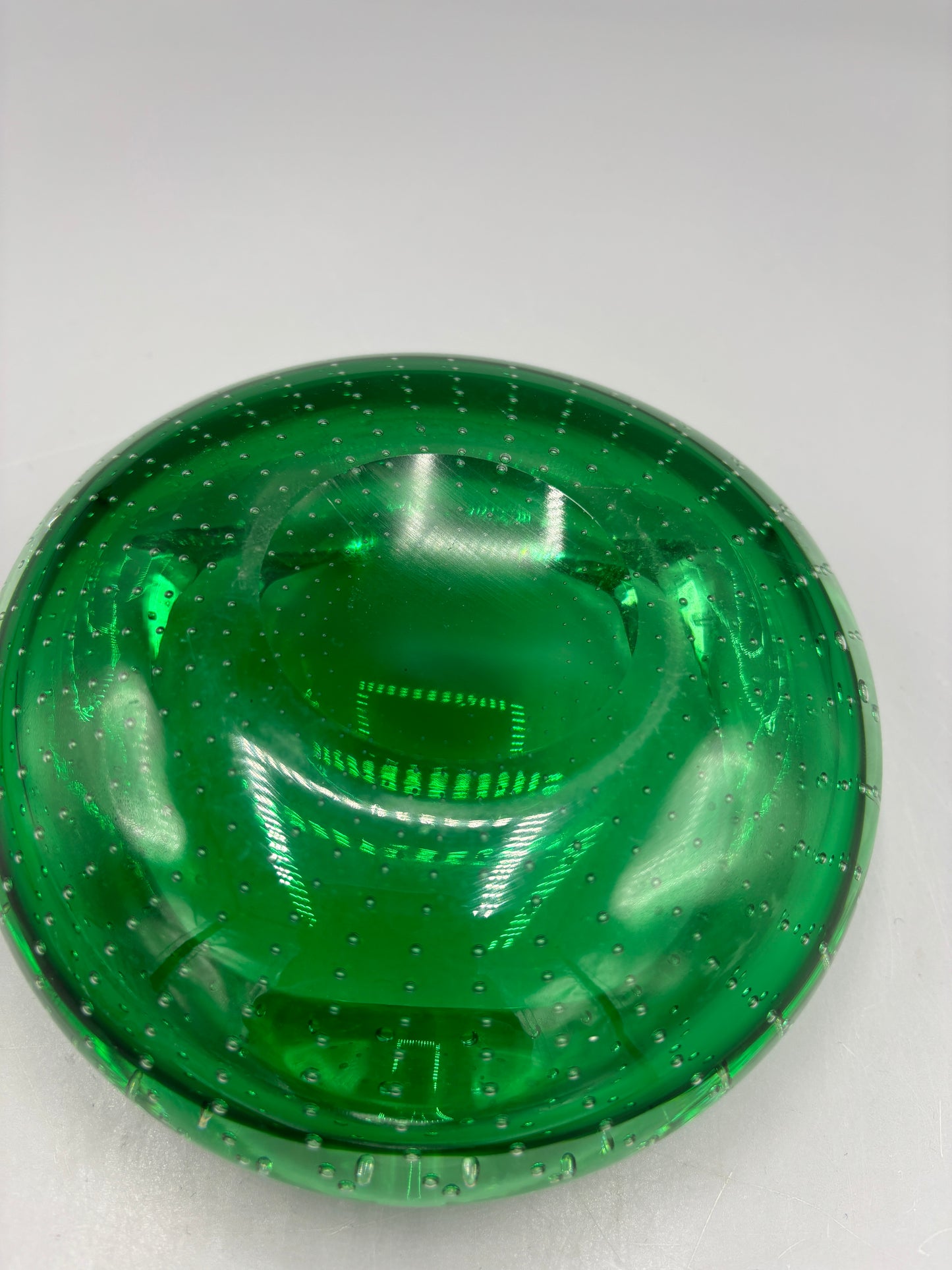 Murano Bubble green glass bowl