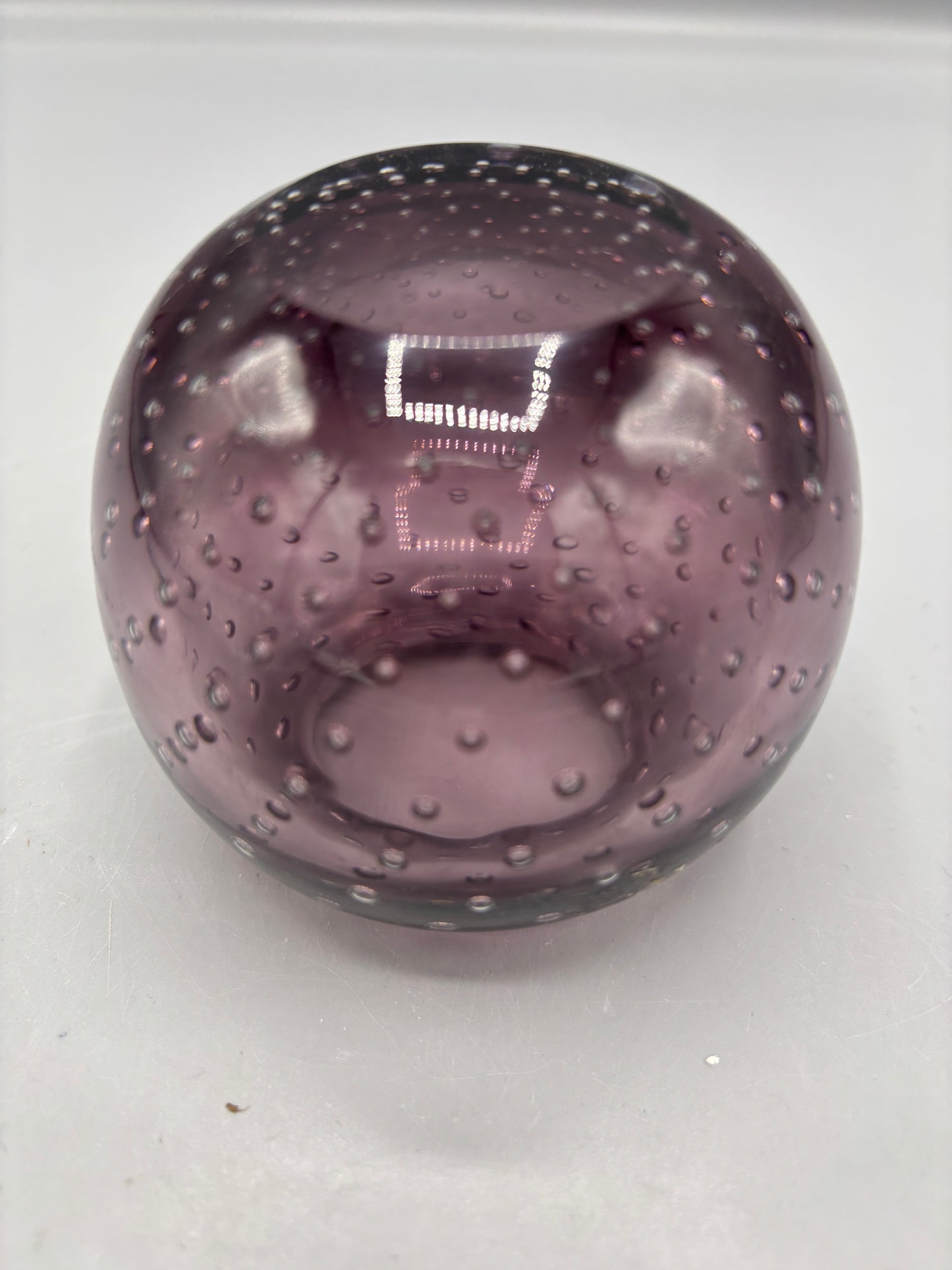 Murano Amethyst bubble candle holder