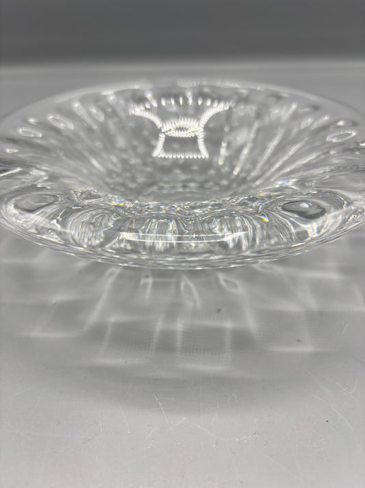Murano controlled bubble clear dish or ashtray