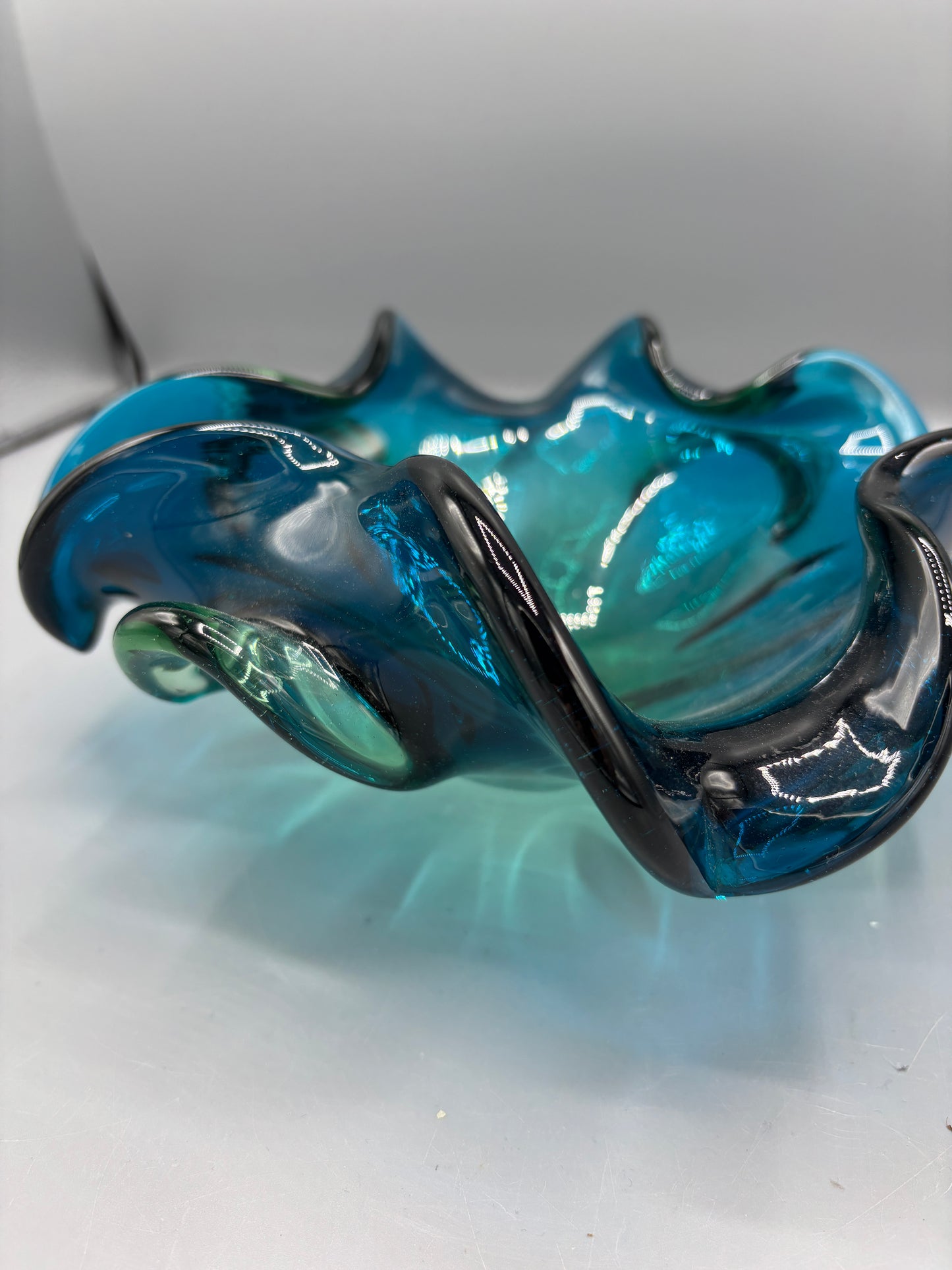 Murano Jade fluted dish