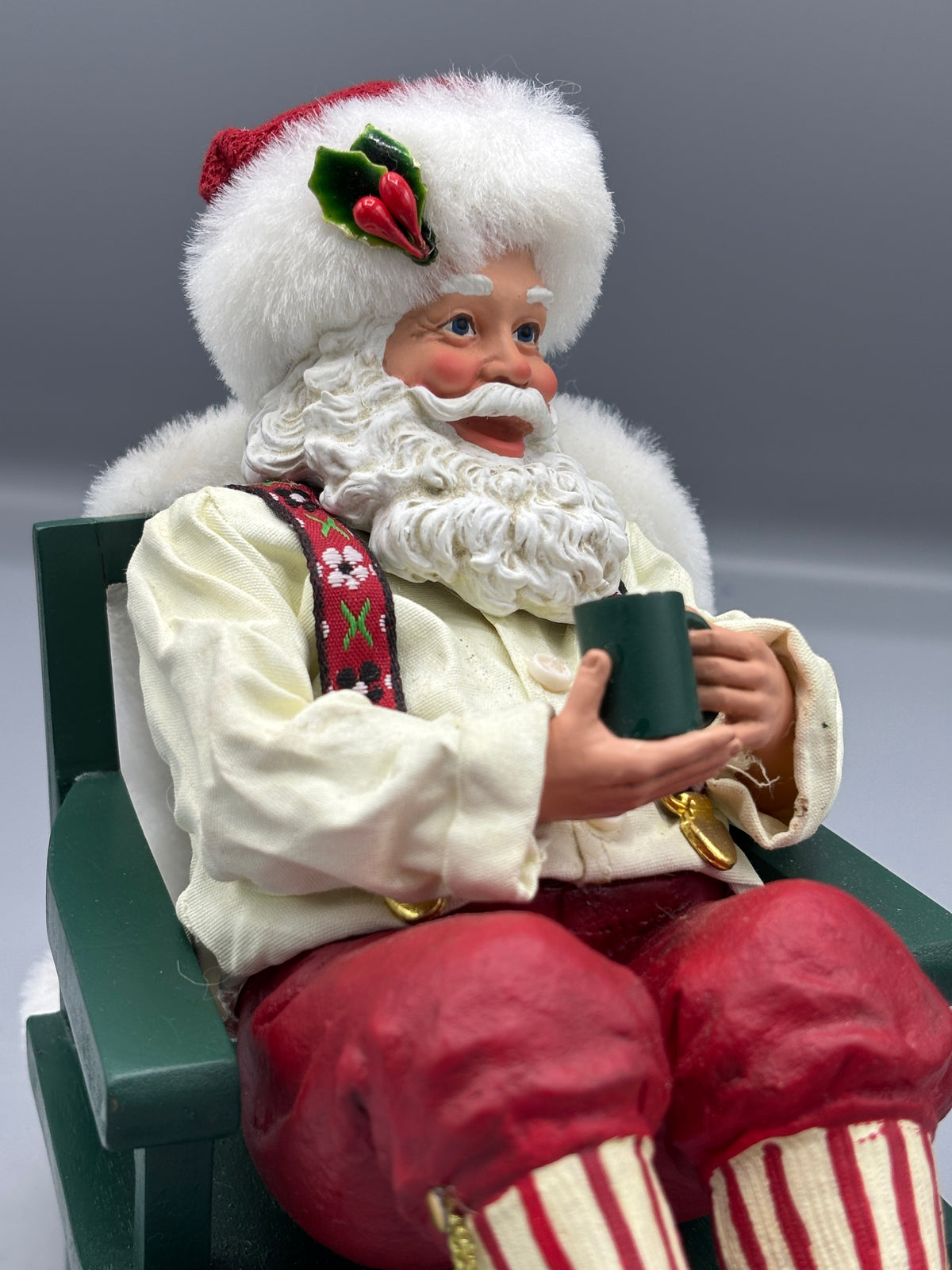 Sitting Santa holiday mug of Chocolate