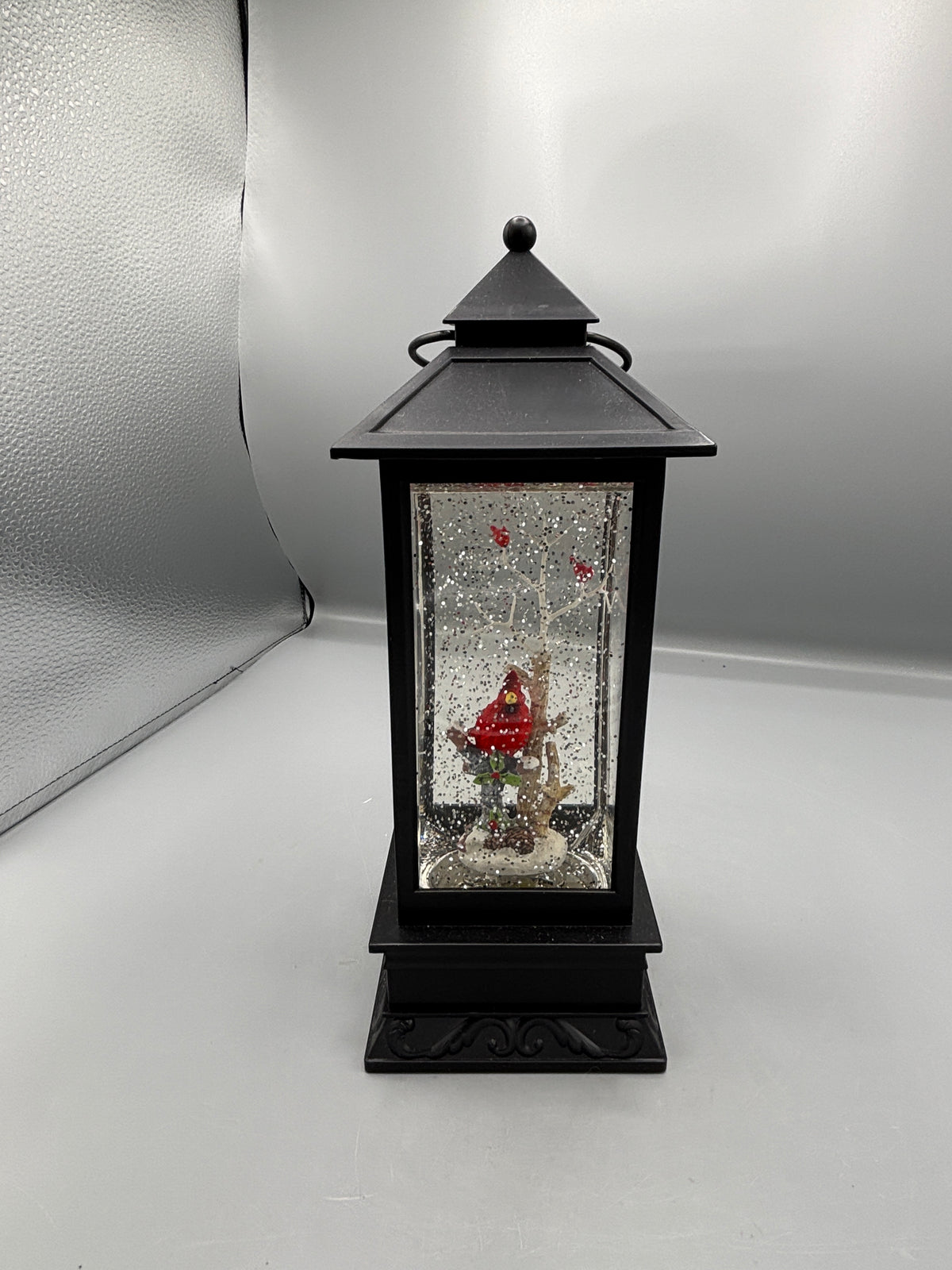 Lighted water lantern with cardinal