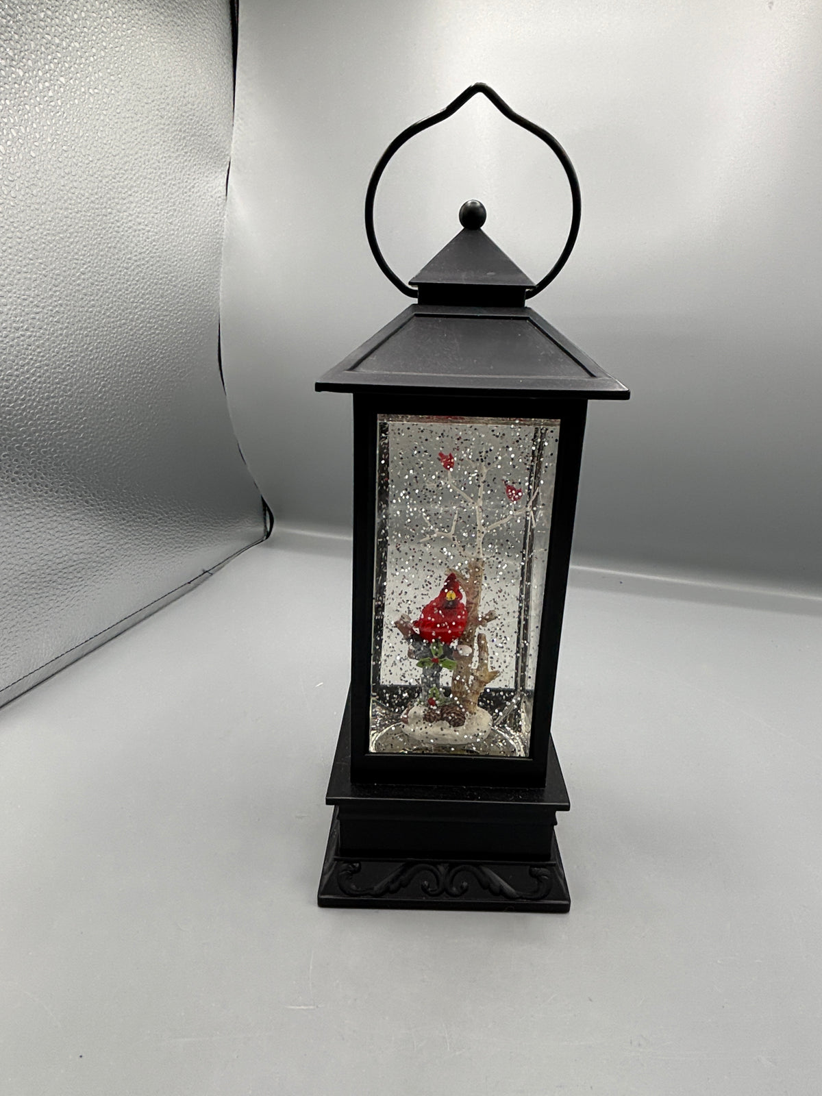 Lighted water lantern with cardinal