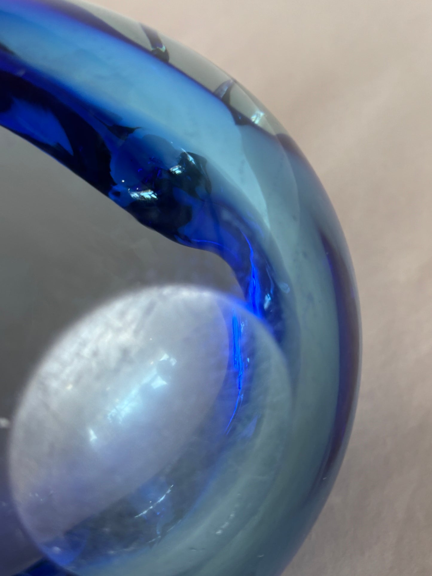 Vintage 1960's Murano Glass Blue Ashtray/Bowl