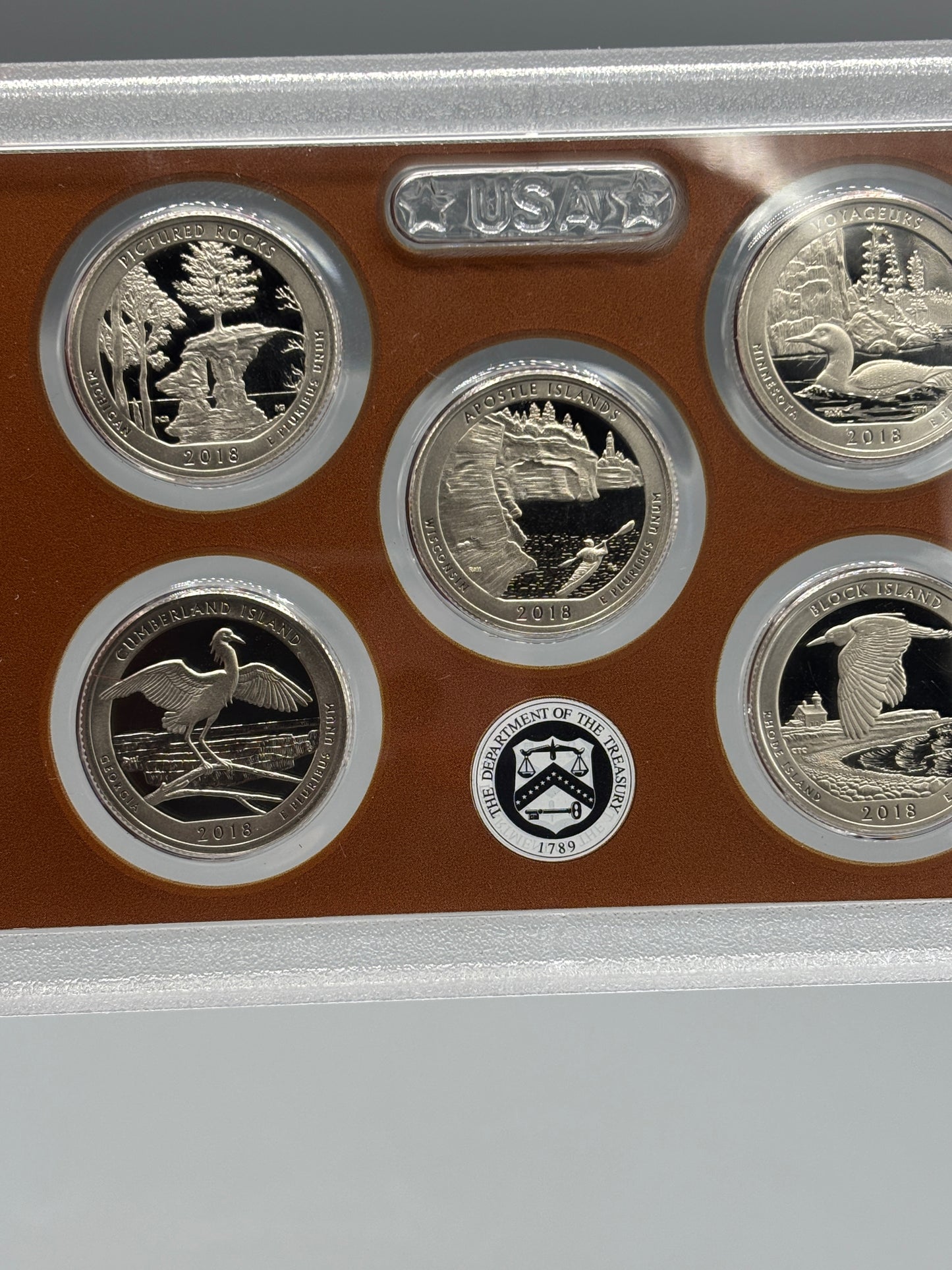 2018 US Mint America the beautiful silver Quarter proof set